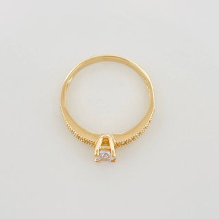 Anillo Solitario Churumbela | Oro Amarillo 18K | 2.4 g | Talla 7 1/4
