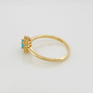 Anillo Solitario Flor | Oro Amarillo 18K | 2.65 g | T7 1/4