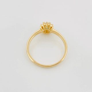 Anillo Solitario Flor | Oro Amarillo 18K | 2.65 g | T7 1/4