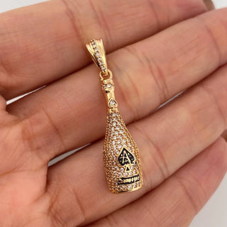 Dije Botella Champagne | Oro Amarillo 18K | 4.3 g | 3.7 cm