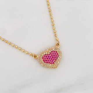 Cadena Militar Diamantada Corazon 7.2g / 45cm / 1.65mm Oro Amarillo 18K