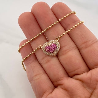 Cadena Militar Diamantada Corazon | Oro Amarillo 18K | 7.2 g | 43 cm | 1.65 mm