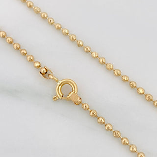 Cadena Militar Diamantada Corazon | Oro Amarillo 18K | 7.2 g | 43 cm | 1.65 mm