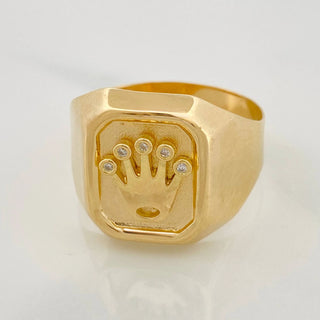 Anillo Sello Corona | Oro Amarillo 18K | 3.45 g | T9 1/4