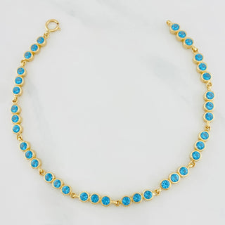 Pulso Tennis Circulos | Oro Amarillo 18K | 8.25 g | 19.7 cm | 4.2 mm