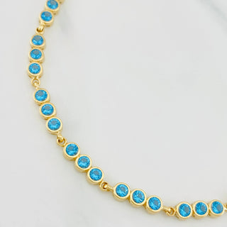 Pulso Tennis Circulos | Oro Amarillo 18K | 8.25 g | 19.7 cm | 4.2 mm