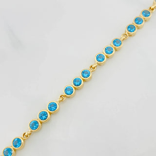 Pulso Tennis Circulos | Oro Amarillo 18K | 8.25 g | 19.7 cm | 4.2 mm