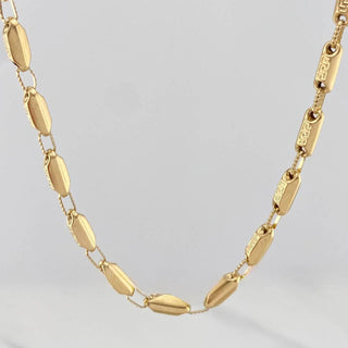 Cadena Rustica Tribal | Oro Amarillo 18K | 13.5 g | 62 cm | 2 mm