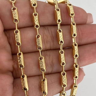 Cadena Rustica Tribal | Oro Amarillo 18K | 13.5 g | 62 cm | 2 mm