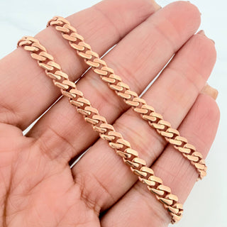 Cadena Cubana | Oro Rosa 18K | 18.85 g | 61 cm | 4.7 mm
