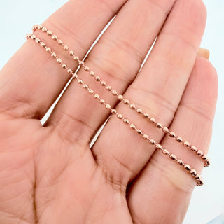 Cadena Militar | Oro Rosa 18K | 3.75 g | 60 cm | 0.9 mm