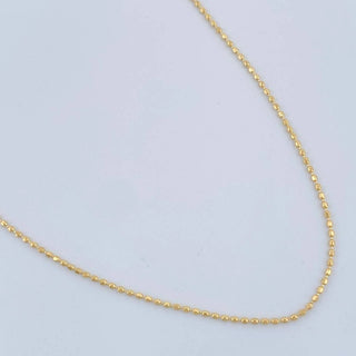 Cadena Militar | Oro Amarillo +3 18K | 2.05gr | 45cm | 0.8mm