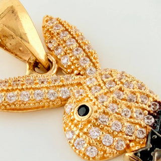 Dije Conejo | Dos Oros Negro Amarillo 18K | 2.1 g | 2.2 cm