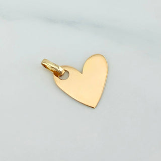 Dije Placa Corazón | Oro Amarillo 18K | 0.6 g | 1.5 cm