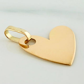 Dije Placa Corazón | Oro Amarillo 18K | 0.6 g | 1.5 cm