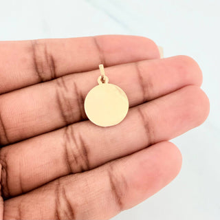 Dije Placa Circular | Oro Amarillo 18K | 0.8 g | 2 cm