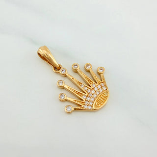 Dije Corona | Oro Amarillo 18K | 2.35 g | 2.6 cm