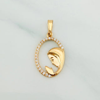Dije Virgen María | Oro Amarillo 18K | 0.95 g | 2.5 cm