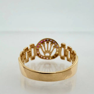 Anillo Correa Corona | Oro Amarillo 18K | 2.45gr | T6 1/4