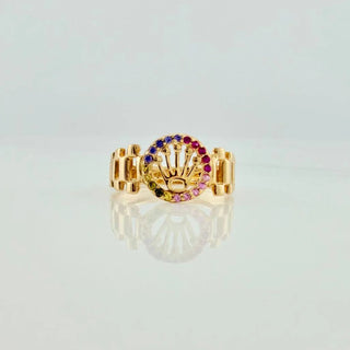Anillo Correa Corona | Oro Amarillo 18K | 2.45gr | T6 1/4