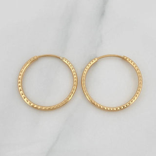 Candongas Aro Rayado | Oro Amarillo 18K | 1.4 g | 2 cm