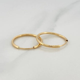 Candongas Aro Rayado | Oro Amarillo 18K | 1.4 g | 2 cm