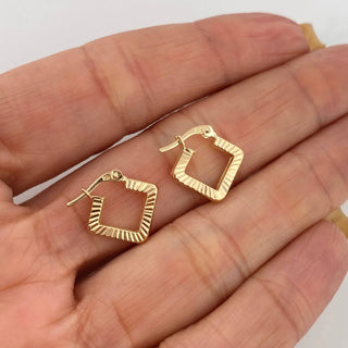 Candongas Rombo | Oro Amarillo 18K | 1.7 g | 1.5 cm