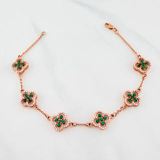 Pulso Aro Seguido Trebol | Oro Rosa 18K | 10.3 g | 20.5 cm | 1 mm