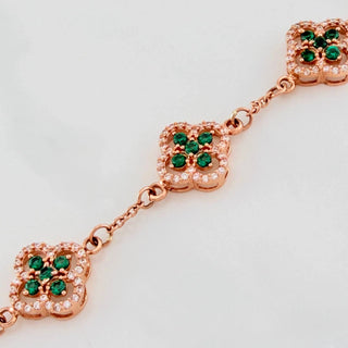 Pulso Aro Seguido Trebol | Oro Rosa 18K | 10.3 g | 20.5 cm | 1 mm