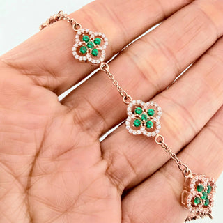 Pulso Aro Seguido Trebol | Oro Rosa 18K | 10.3 g | 20.5 cm | 1 mm