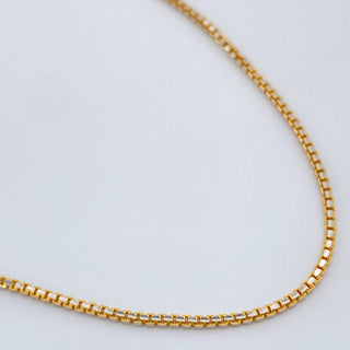 Cadena Veneciana 5.55g / 40cm / Dos Oros Amarillo Blanco +3 18K