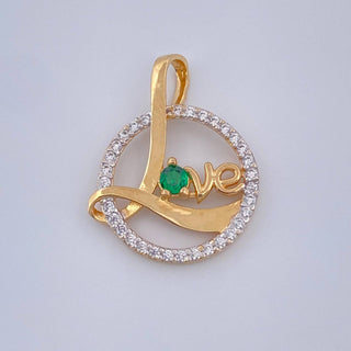Dije Love | Dos Oros Amarillo Blanco 18K | 1.25 g | 2 cm
