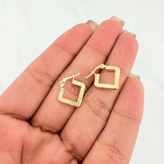 Candongas Rombo | Oro Amarillo 18K | 1.3 g | 1.3 cm