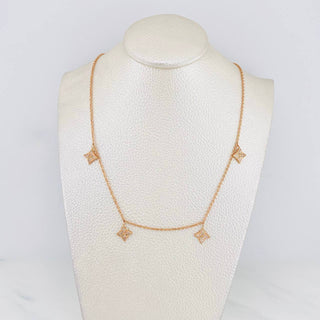 Cadena Aro Seguido Flor | Oro Rosa 18K | 5.6 g | 45 cm | 1.34 mm
