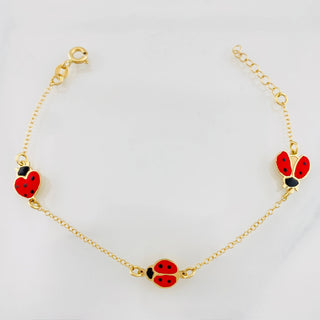 Pulso Aro Seguido Mariquitas 1.8g / 16cm / 1mm Oro Amarillo 18K