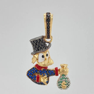 Dije Pato Bolsa De Dinero | Tres Oros 18K | 5.65 g | 3.4 cm