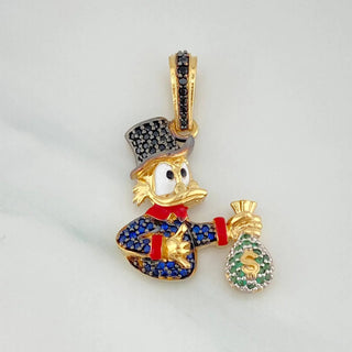 Dije Pato Bolsa De Dinero | Tres Oros 18K | 5.65 g | 3.4 cm