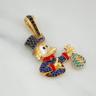Dije Pato Bolsa De Dinero | Tres Oros 18K | 5.65 g | 3.4 cm