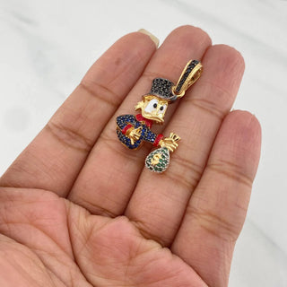 Dije Pato Bolsa De Dinero | Tres Oros 18K | 5.65 g | 3.4 cm