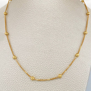 Cadena Veneciana Esferas | Oro Amarillo 18K | 7.1 g | 43.5 cm | 4 mm