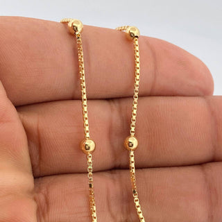 Cadena Veneciana Esferas | Oro Amarillo 18K | 7.1 g | 43.5 cm | 4 mm
