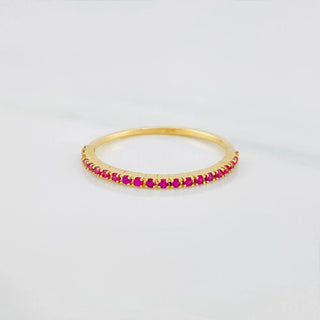 Anillo Churumbela Rubies | Oro Amarillo 18K | 1.05 g | T7