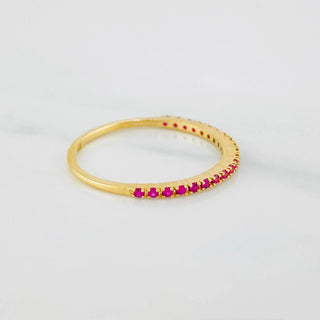 Anillo Churumbela Rubies | Oro Amarillo 18K | 1.05 g | T7
