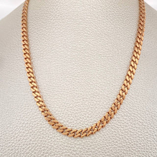 Cadena Cubano Monaco | Oro Blanco / Oro Rosa 18K | 19.25 g | 61 cm | 4.85 mm