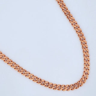 Cadena Cubano Monaco | Oro Blanco / Oro Rosa 18K | 19.25 g | 61 cm | 4.85 mm