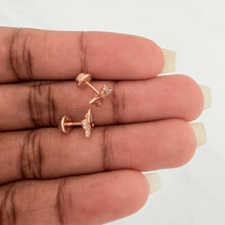 Topos Silueta Mariposa | Oro Rosa 18K | 0.9 g | 6.66 mm