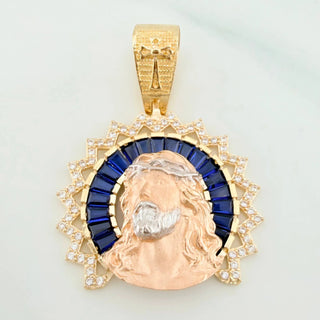Dije Rostro Cristo | Tres Oros 18K | 7.7 g | 3.4 cm
