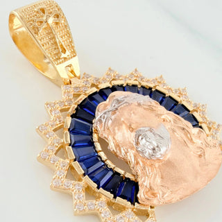 Dije Rostro Cristo | Tres Oros 18K | 7.7 g | 3.4 cm