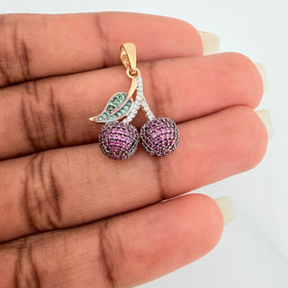 Dije Cerezas | Tres Oros 18K | 3.15 g | 2.5 cm
