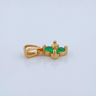 Dije Flor Esmeralda 20 Pts | Oro Amarillo 18K | 0.8gr | 1.5cm